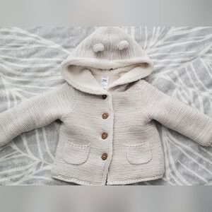 CARTERS Cozy Knit Baby Hoodie - Cream